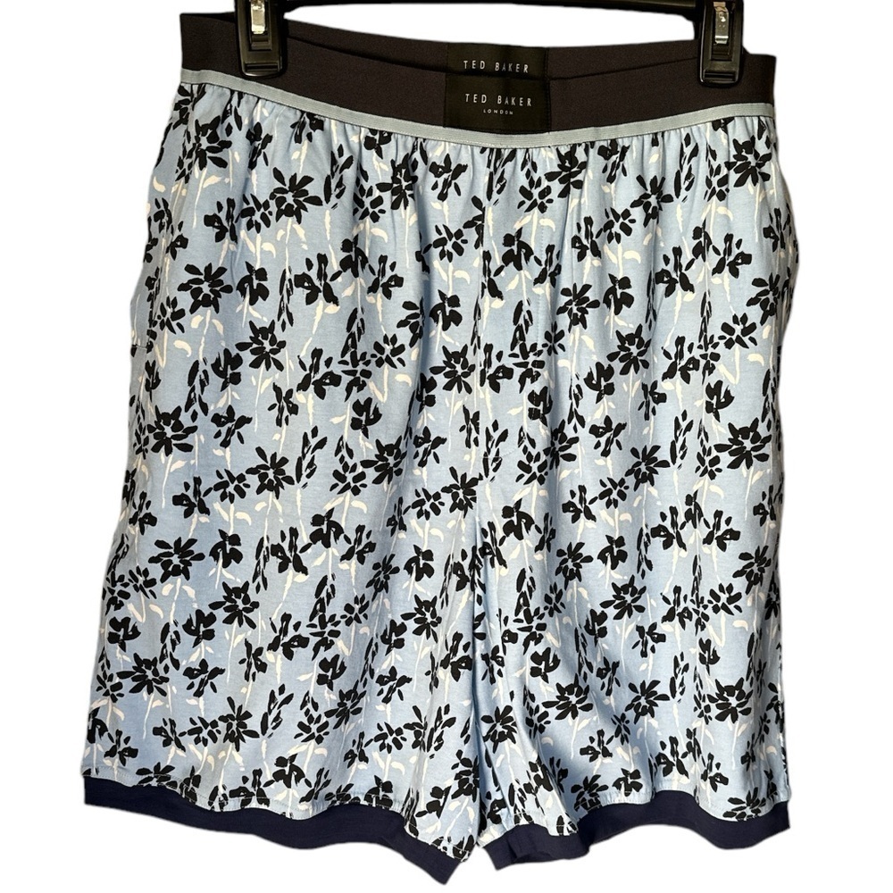 Ted baker shorts Ringer gripper jam blue floral lounge pajama bottoms medium NEW
